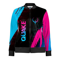 Олимпийка женская Quake - neon gradient: надпись, символ, цвет: 3D-черный