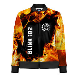 Олимпийка женская Blink 182 и пылающий огонь, цвет: 3D-черный