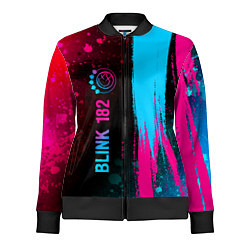 Олимпийка женская Blink 182 - neon gradient: по-вертикали, цвет: 3D-черный