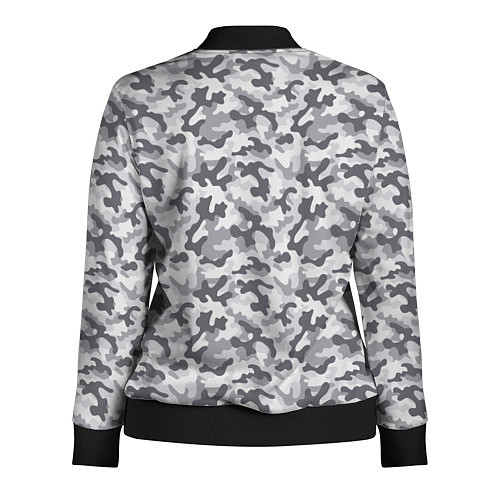 Женская олимпийка Камуфляж зимний мелкий / 3D-Черный – фото 2