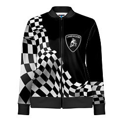 Олимпийка женская Lamborghini racing flag, цвет: 3D-черный