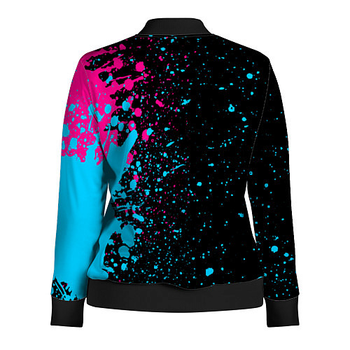 Женская олимпийка OneRepublic - neon gradient: по-вертикали / 3D-Черный – фото 2
