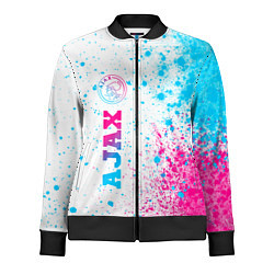 Женская олимпийка Ajax neon gradient style: по-вертикали