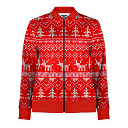 Женская олимпийка Рождественский красный свитер с оленями