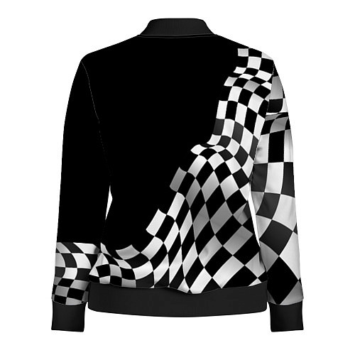 Женская олимпийка Peugeot racing flag / 3D-Черный – фото 2