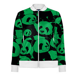 Женская олимпийка Panda green pattern