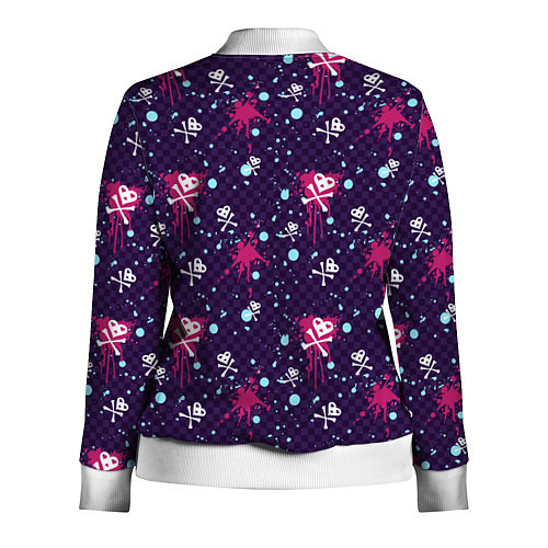 Женская олимпийка Сердце-череп / 3D-Белый – фото 2