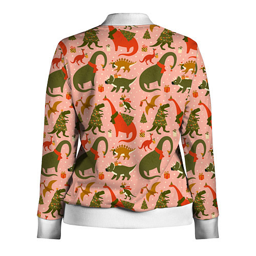 Женская олимпийка Dinosaurs with gifts / 3D-Белый – фото 2