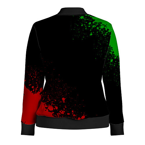 Женская олимпийка Кролик НГ злой: надпись, символ / 3D-Черный – фото 2