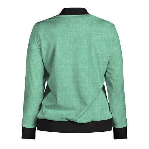 Женская олимпийка Нежно зеленый в елочку / 3D-Черный – фото 2