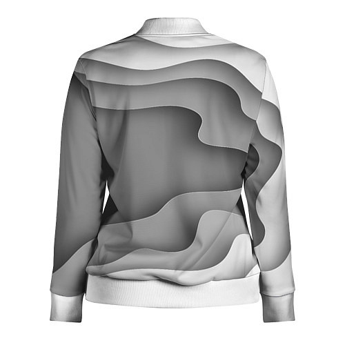 Женская олимпийка Множество оттенков серого в разломе / 3D-Белый – фото 2