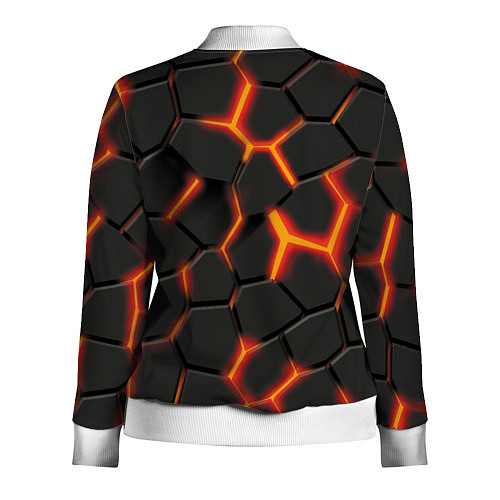 Женская олимпийка Разлив лавы / 3D-Белый – фото 2