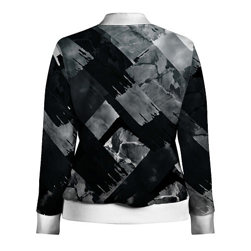 Женская олимпийка Серые полосы / 3D-Белый – фото 2