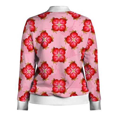 Женская олимпийка Красный фрукт / 3D-Белый – фото 2