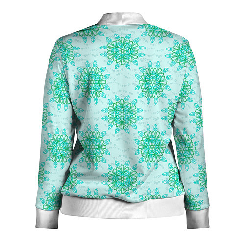 Женская олимпийка Цветок и завитушка / 3D-Белый – фото 2