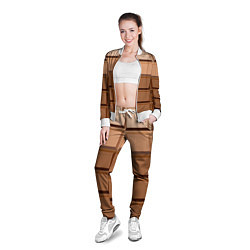 Олимпийка женская Три шоколада - паттерн, цвет: 3D-белый — фото 2