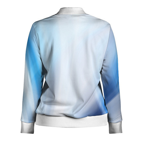 Женская олимпийка Светлые синие и голубые волны / 3D-Белый – фото 2