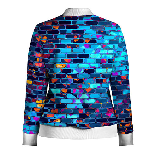 Женская олимпийка Кирпичные сердца / 3D-Белый – фото 2