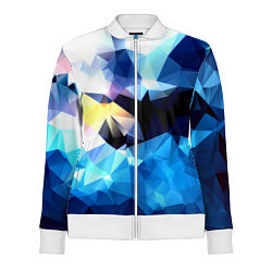 Олимпийка женская Polygon blue abstract collection, цвет: 3D-белый