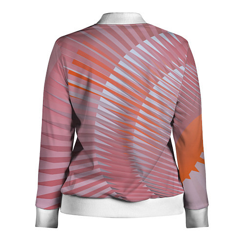 Женская олимпийка Абстрактные розовые волнообразные линии / 3D-Белый – фото 2