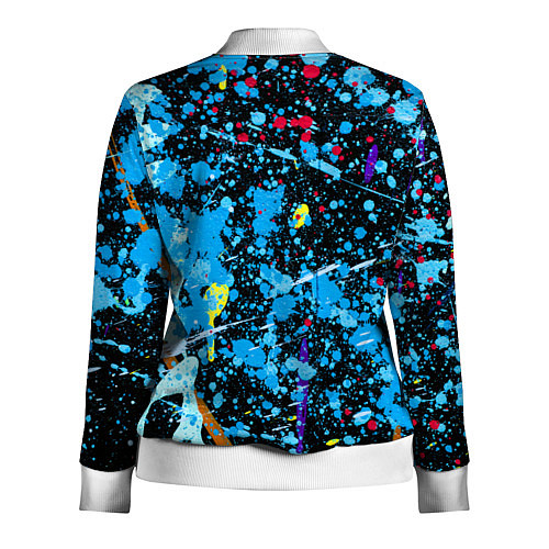 Женская олимпийка Брызги краски на холсте / 3D-Белый – фото 2