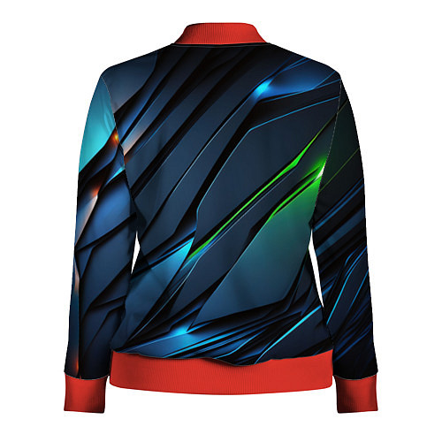 Женская олимпийка Разломленные плиты со светом / 3D-Красный – фото 2