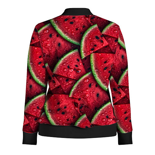 Женская олимпийка Сочная текстура из долек арбуза / 3D-Черный – фото 2