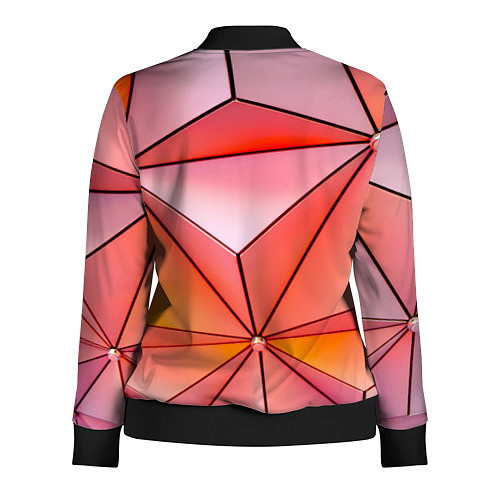 Женская олимпийка Розовый обман зрения / 3D-Черный – фото 2