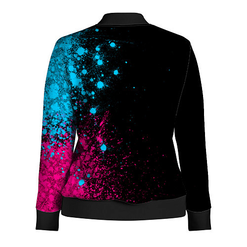 Женская олимпийка Akira - neon gradient: по-вертикали / 3D-Черный – фото 2