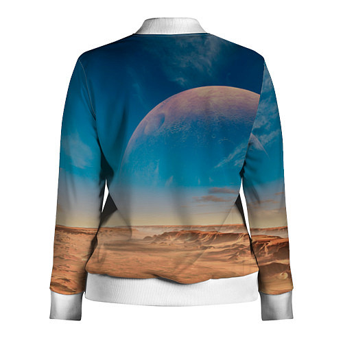 Женская олимпийка Пустыня и очертания планеты / 3D-Белый – фото 2