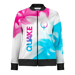 Олимпийка женская Quake neon gradient style: надпись, символ, цвет: 3D-черный