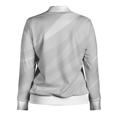 Женская олимпийка Светлый серый плавные полосы / 3D-Белый – фото 2