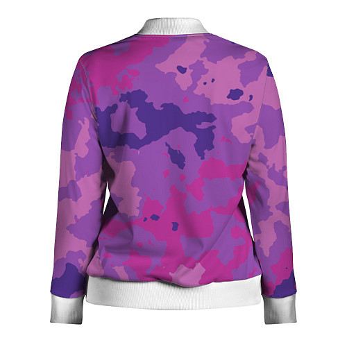 Женская олимпийка Фиолетовый камуфляж / 3D-Белый – фото 2