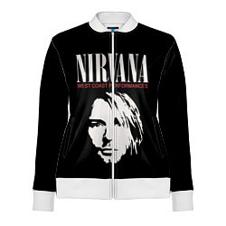 Олимпийка женская Nirvana - Kurt Cobain, цвет: 3D-белый