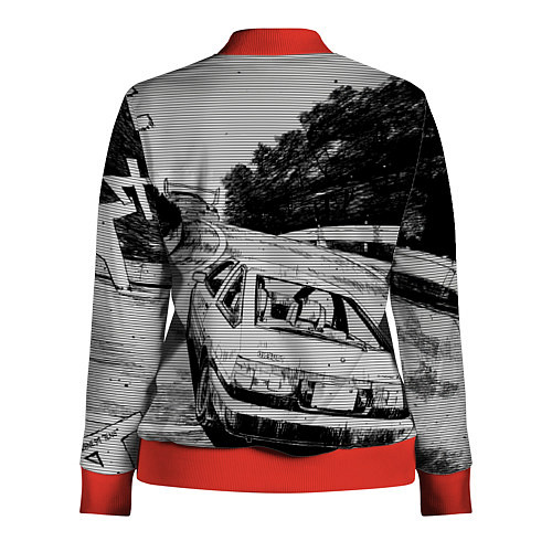 Женская олимпийка Тойота ae 86 - Инициал ди / 3D-Красный – фото 2