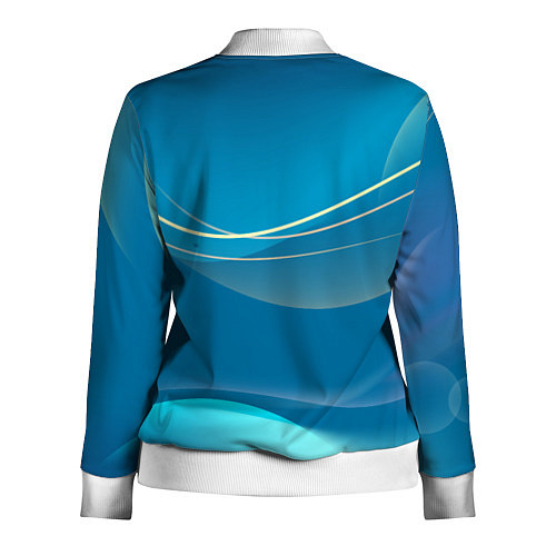 Женская олимпийка Абстрактный голубой фон / 3D-Белый – фото 2