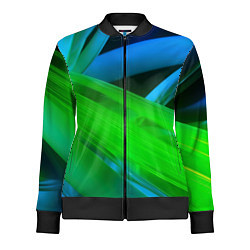 Женская олимпийка Blue green abstract