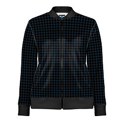 Женская олимпийка Шахматная мелкая клетка чёрно-серый