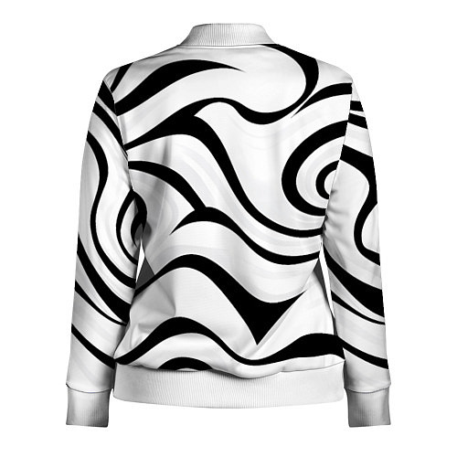 Женская олимпийка Анималистическая абстракция зебры / 3D-Белый – фото 2
