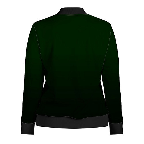 Женская олимпийка Тёмный лесной зелёный градиент / 3D-Черный – фото 2