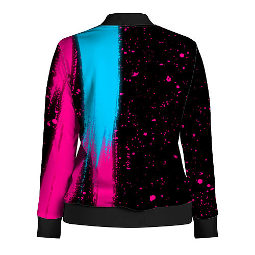 Женская олимпийка Thousand Foot Krutch - neon gradient по-вертикали / 3D-Черный – фото 2