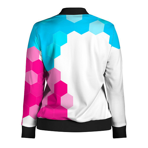 Женская олимпийка SsangYong neon gradient style по-вертикали / 3D-Черный – фото 2