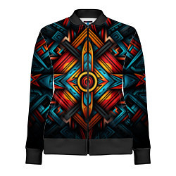 Женская олимпийка Симметричный геометрический узор в этническом стил