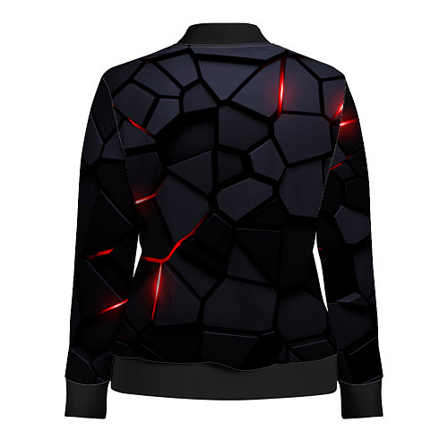 Женская олимпийка Nissan - плиты с эффектом свечения / 3D-Черный – фото 2