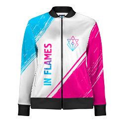 Олимпийка женская In Flames neon gradient style вертикально, цвет: 3D-черный