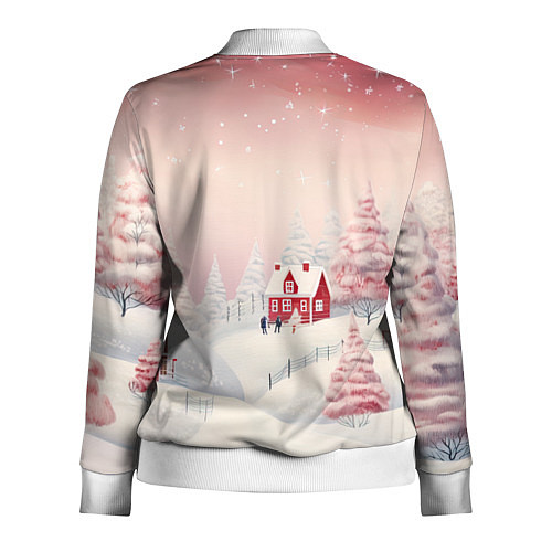 Женская олимпийка Снежное сияние ночи / 3D-Белый – фото 2