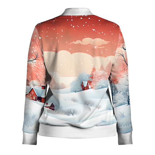 Женская олимпийка Зимняя сказка на пороге / 3D-Белый – фото 2