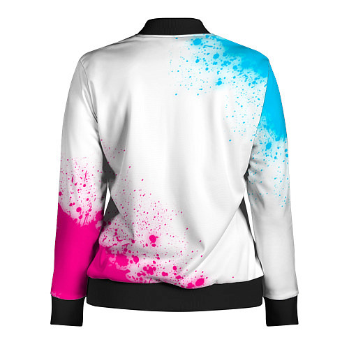 Женская олимпийка Maneskin neon gradient style вертикально / 3D-Черный – фото 2