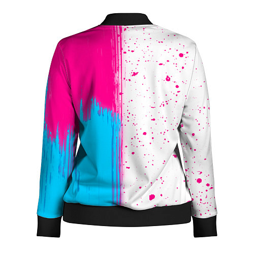 Женская олимпийка Ramones neon gradient style по-вертикали / 3D-Черный – фото 2