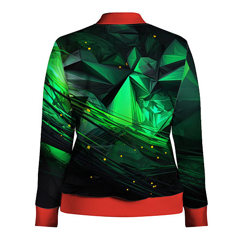 Женская олимпийка Абстрактный лабиринт зелени / 3D-Красный – фото 2